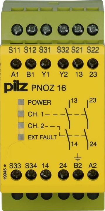 Produktbild Pilz GmbH & Co. KG Not-Aus-Schaltgerät 230VAC 24VDC 2n/o PNOZ 16#774066