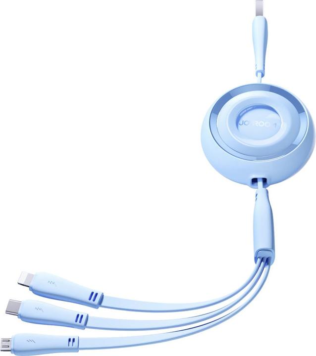 Produktbild Joyroom S-A40 Colourful Series 3in1 einziehbares Kabel USB-A auf USB-C / Lightning / microUSB 1 m – (1 m)
