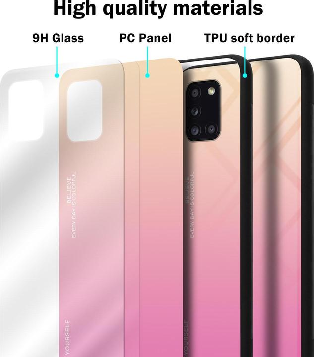 Produktbild Cadorabo TPU 2 Farben Glas Cover (Samsung Galaxy A31)