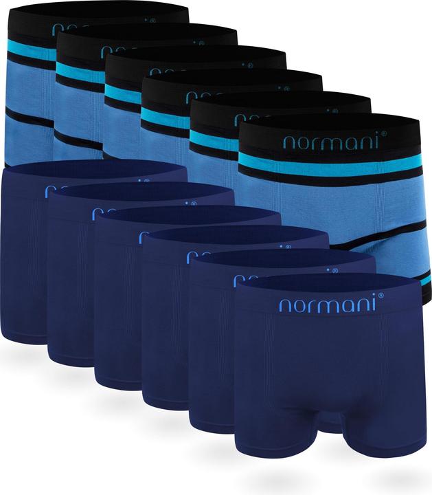 Normani 12 St??ck Mikrofaser-Boxershorts f??r Herren - 2264 (S/M, 12er Pack)