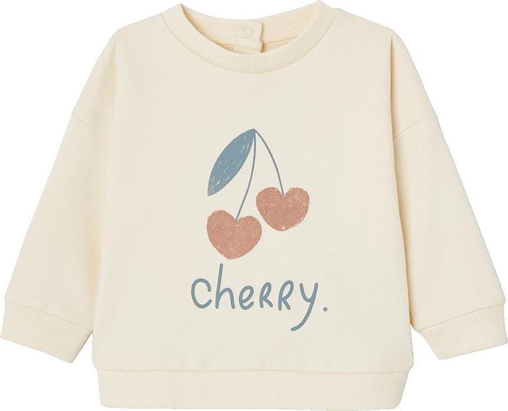 Vertbaudet Baby Sweatshirt mit Druckknopfverschluss hinten Basic Oeko-Tex