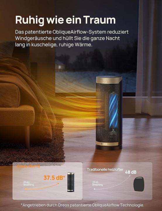 Actual product image Dreo Solaris Slim H3 (1800 W)