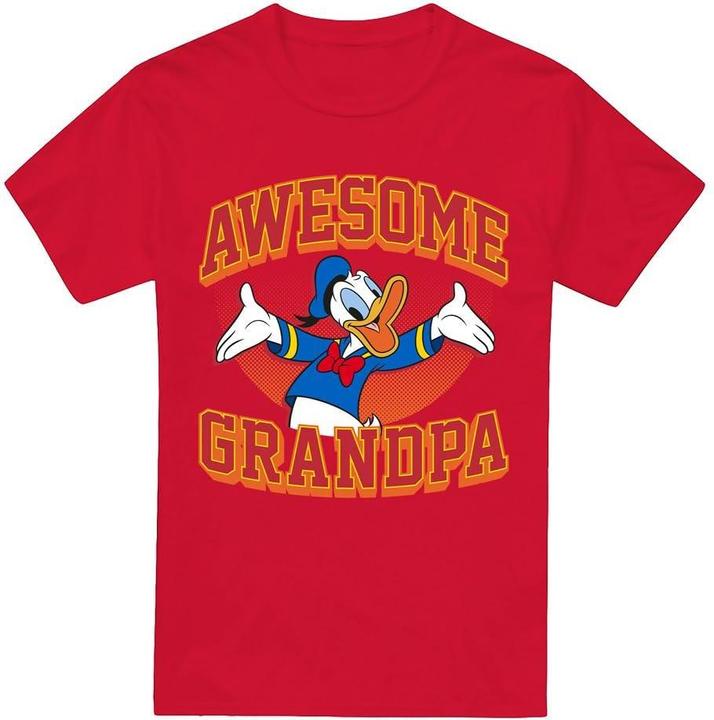 Actual product image Disney Mens Awesome Grandpa Donald Duck T-Shirt (XL)