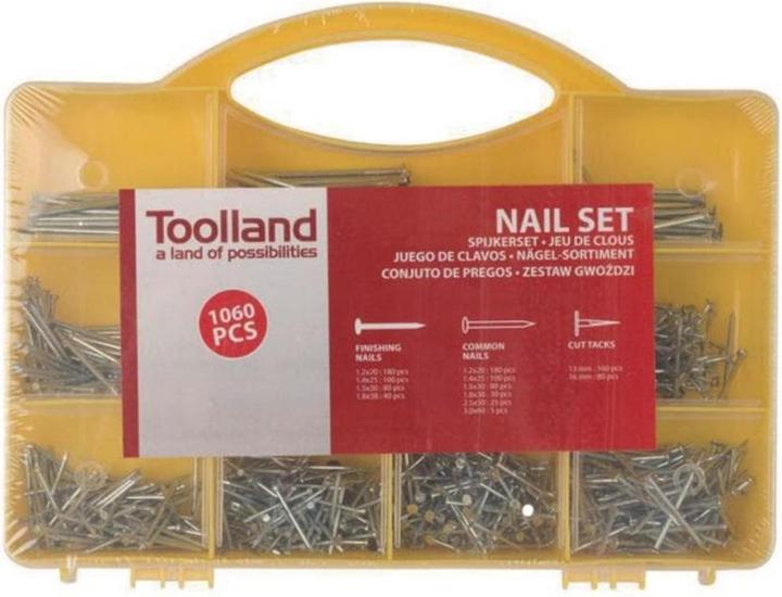 Toolland Nails Assortment (1060 Piece, 60 mm)
