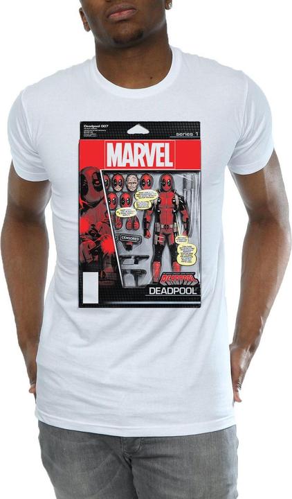 Actual product image Mens Deadpool Action Figure T-Shirt (XXL)