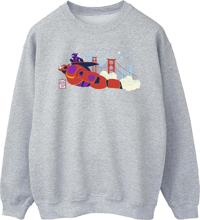 Actual product image Disney Mens Big Hero 6 Baymax Hiro Bridge Sweatshirt (XXL)