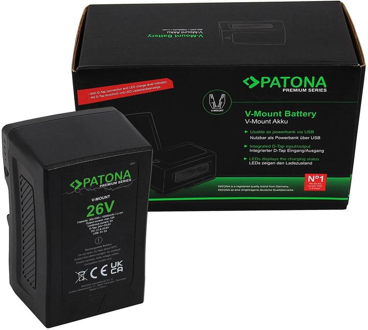 Immagine prodotto Patona Batteria Premium V-Mount 26V 302Wh (Accumulatore di carica elettrica)