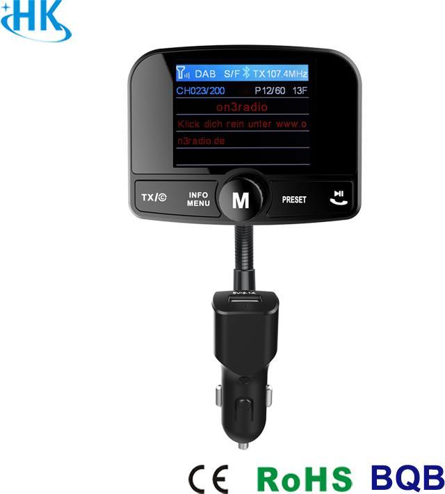 Ohmex Trasmettitore DAB+ per auto Kit vivavoce Bluetooth per auto