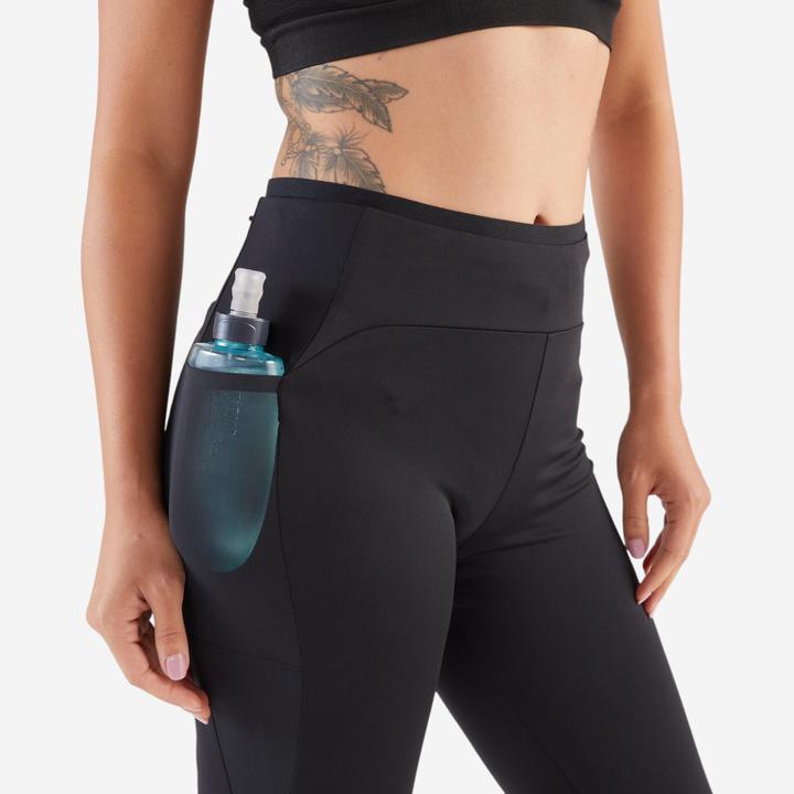 Actual product image Kiprun Lauftights lang Damen - 500 Comfort schwarz (W33/L31)