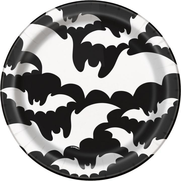 Immagine prodotto Unique Piatto per festa Dolcetto o Scherzetto Pipistrello Halloween (8 x)