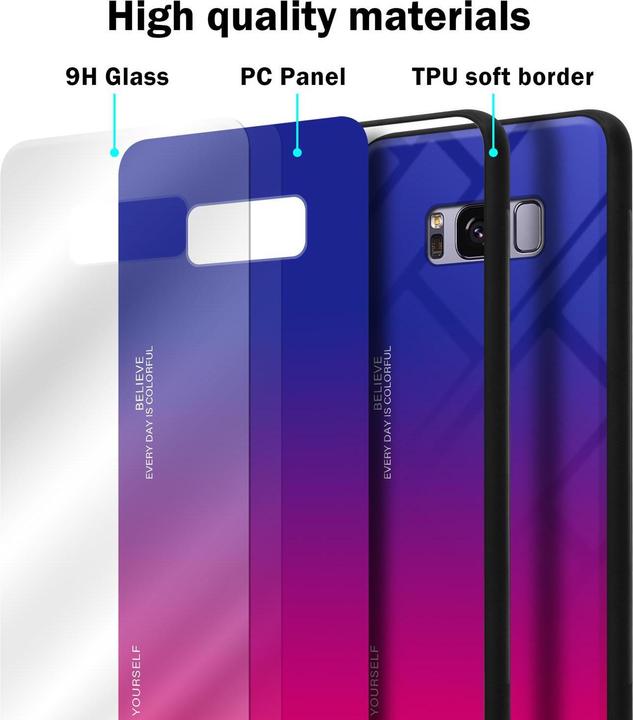 Actual product image Cadorabo TPU 2 colors glass cover (Samsung Galaxy S8+)