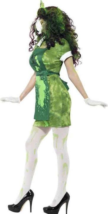 Actual product image Smiffys Zombie ray victim Halloween women's costume green (S)