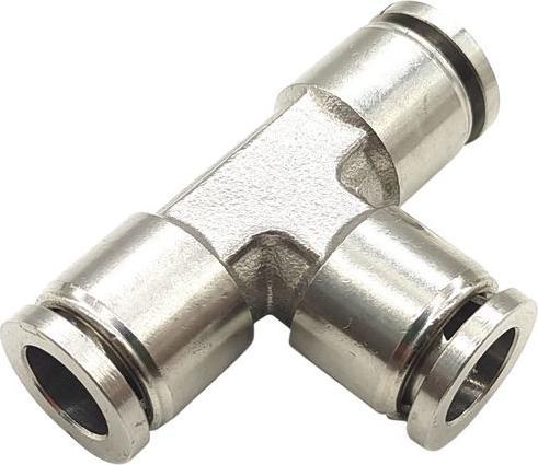 Produktbild RND T-Verschraubung, Luft / Dampf / Wasser, Edelstahl, 44.2mm, Ø 8 mm, Steckanschluss (T-Verbindung)