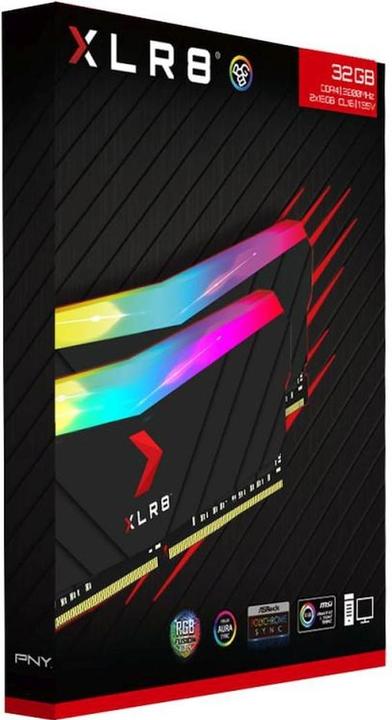 Image du produit PNY Electronics XLR8 RGB (2 x 16GB, 3200 MHz, RAM DDR4, DIMM)