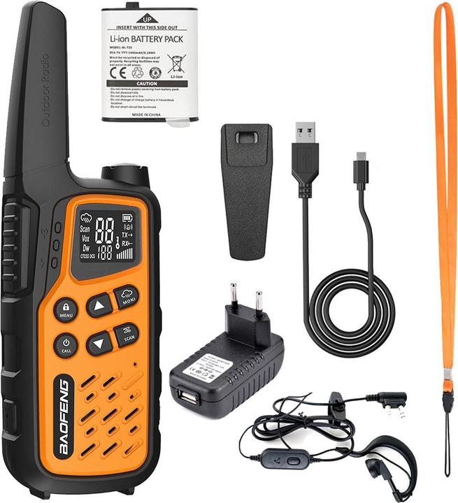 Actual product image Baofeng Walkie-Talkie BF-T25E Orange (10 km)
