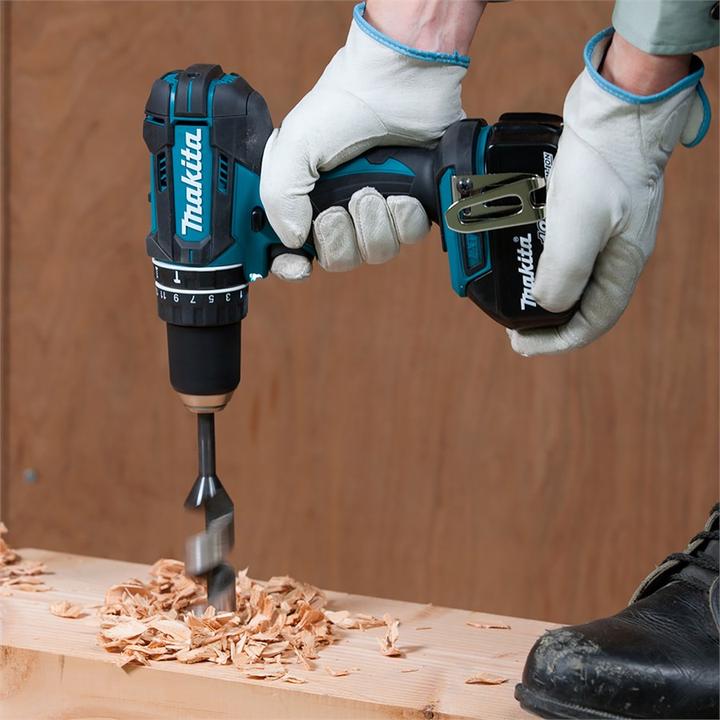 Image du produit Makita DHP482RTJ 18V 2x perceuse à percussion à batterie rechargeable (Fonctionnement sur batterie)