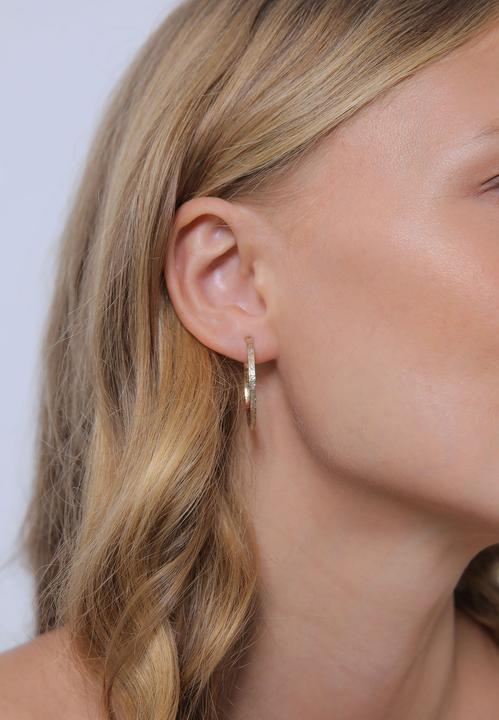 Actual product image Elli Creolen mit Stecker Basic Hammerschlag (Sterling Silver)