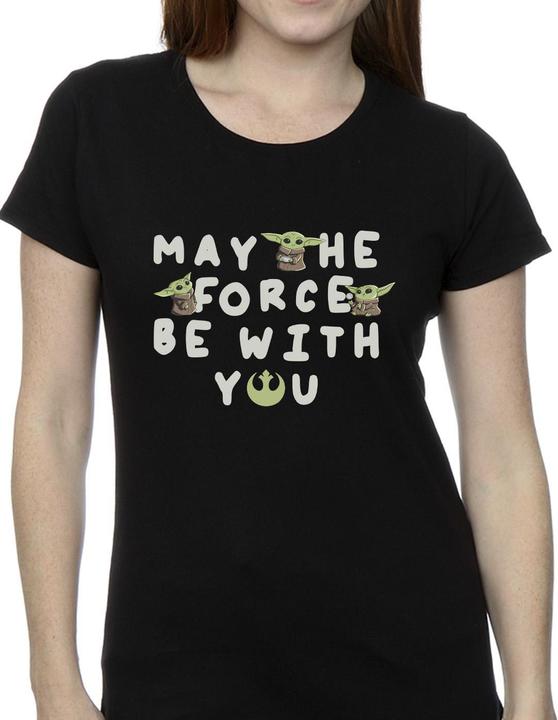 Immagine prodotto Star Wars The Mandalorian Grogu May The Force Be With You Maglietta Donna (L)