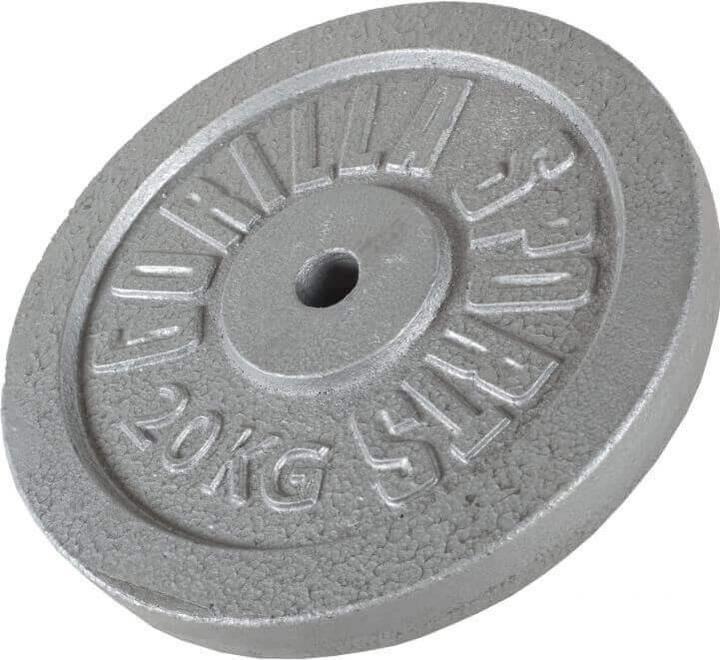 Image du produit Gorilla Sports Poids plaque argent coulé 0,5-30 KG (1 x 20 kg)