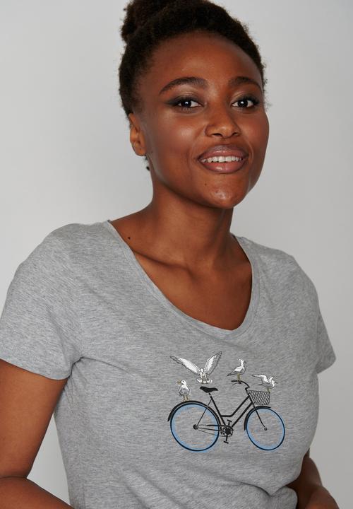 Produktbild Greenbomb Women's Bike Seagulls Loves T-Shirt (L)