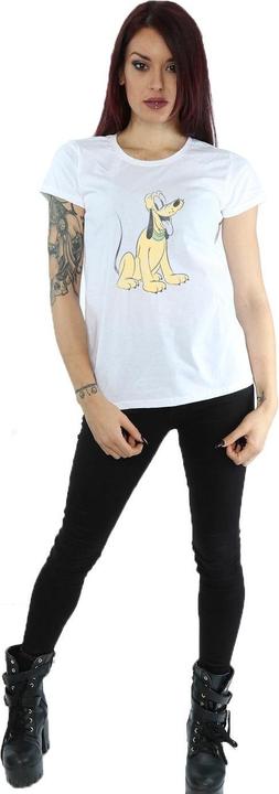 Actual product image Disney Womens/Ladies Pluto Sitting Cotton T-Shirt (L)