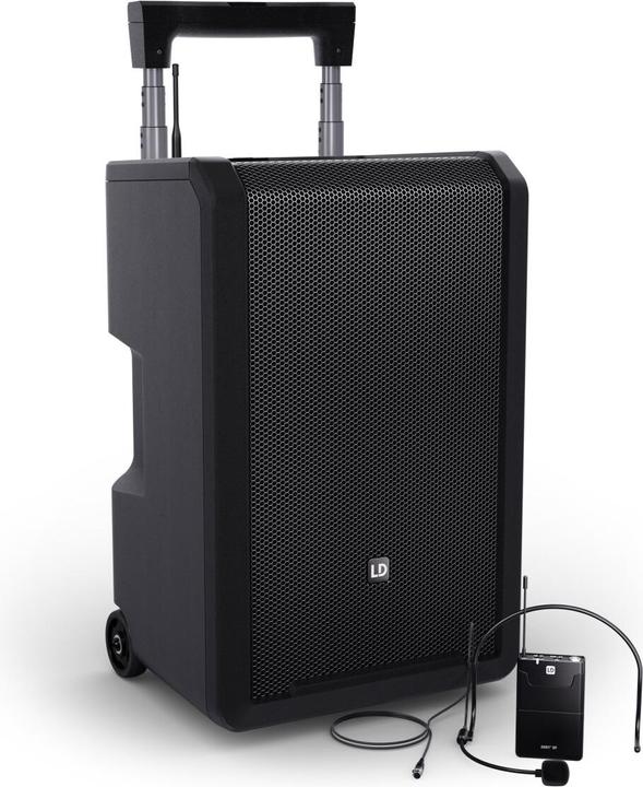Produktbild LD Systems ANNY® 10 BPH B8 - 10" Mobiler Bluetooth® PA-Lautsprecher mit Akku, Mixer und 1x Headset-Mikrofon (in (1x 80 W)
