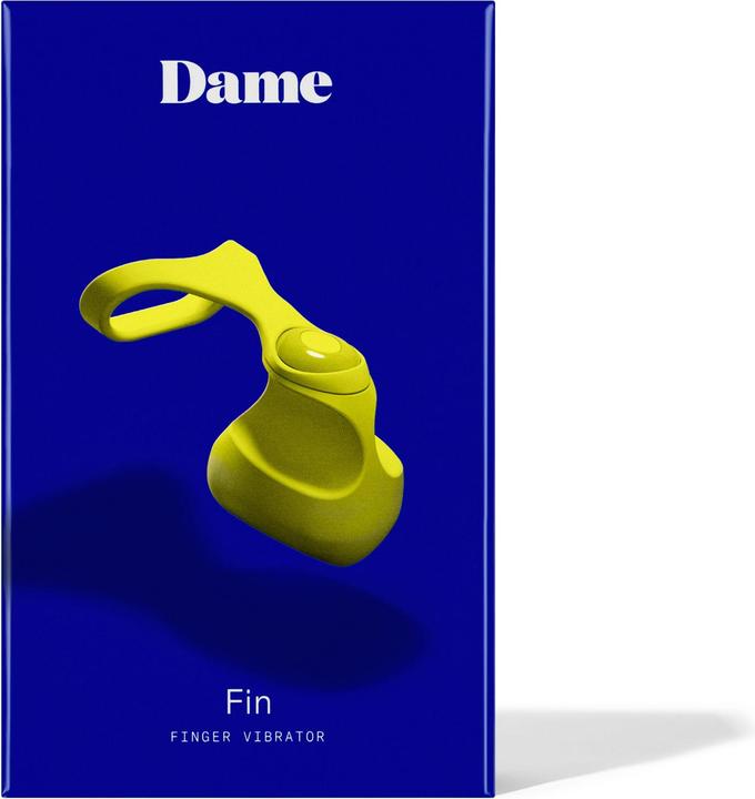 Actual product image Dame Products Fin Finger Vibrator Citrus