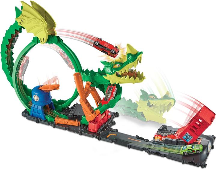 Image du produit Hot Wheels City Dragon Attack Looping Set, Accessoires incl. 1 voiture jouet