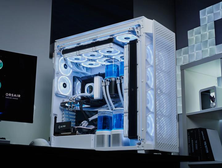 Actual product image Corsair Case iCUE 9000D RGB Airflow Tower TG white (E-ATX, ATX, SSI EEB, mATX)