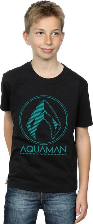 Actual product image Boys Aquaman Aqua Logo T-Shirt (116)