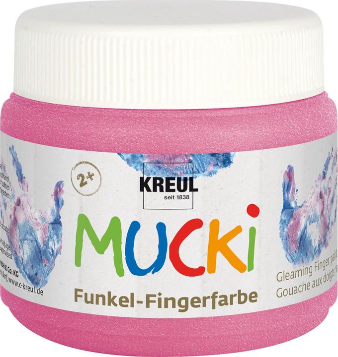 Actual product image Kreul MUCKI sparkle finger paints (Pink, Blue, Silver, Gold, 600 ml)