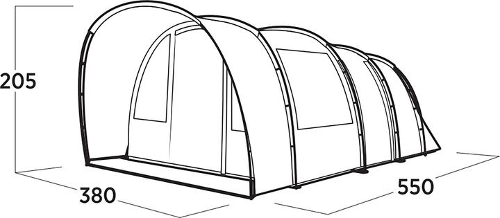 Image du produit Easy Camp Familien-Tunnelzelt Skarvan 6 (grau, Modell 2025) (Tente tunnel, 21 kg, 6 personnes)