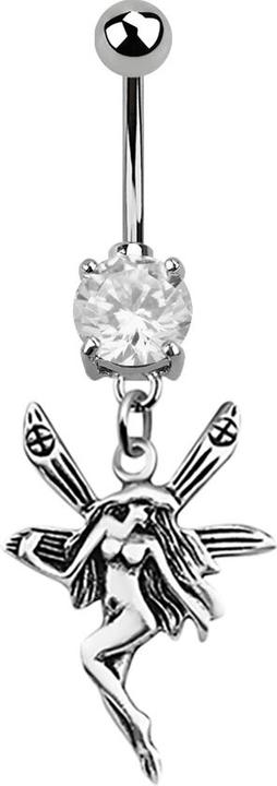 Immagine prodotto Star Piercing Banana in argento con ciondolo in argento (Acciaio chirurgico 316L, senza ottone, Argento 925)
