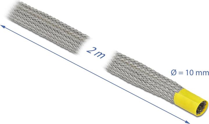 Produktbild Delock Kabelschlauch zur EMV Abschirmung 2 m x 10 mm Grau (Kabelschlauch, 200 cm)
