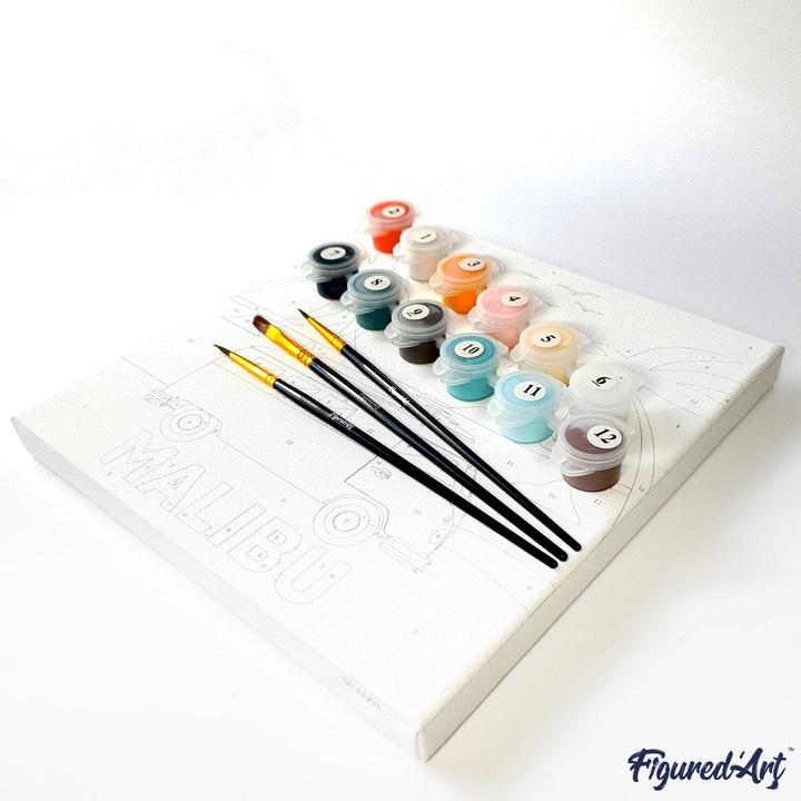 Image du produit Figured'Art Mini Peinture par Numéros avec Cadre - Malibu