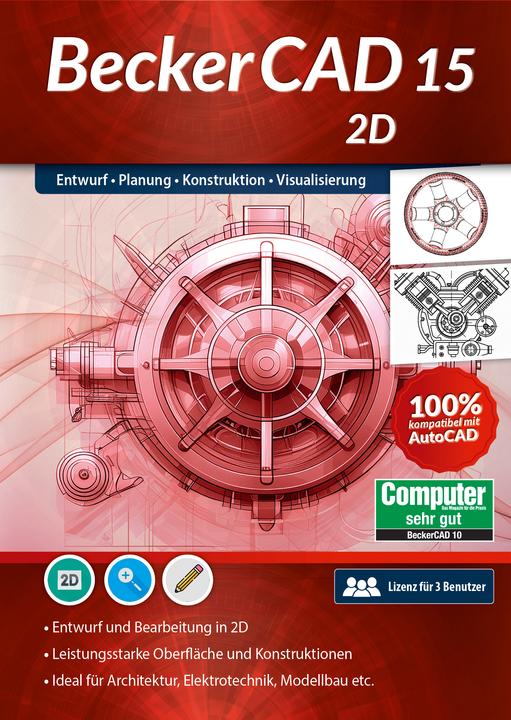 Actual product image BeckerCAD 15 - 2D Download Code (1 User, 1 Devices/Users, unlimited)
