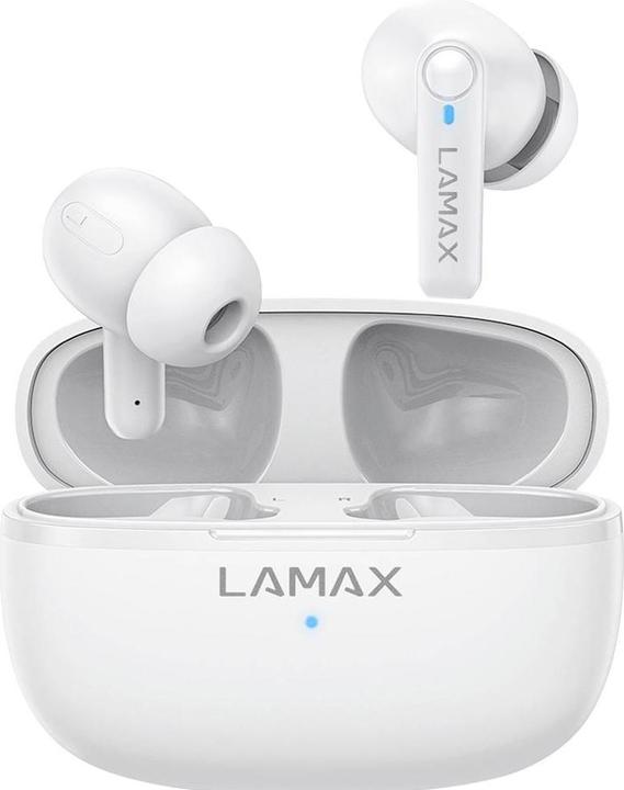 Produktbild Lamax Clips1 Play Kopfhörer Kabellos im Ohr Anrufe/Musik USB Typ-C Bluetooth Weiss (35 h, Kabellos)