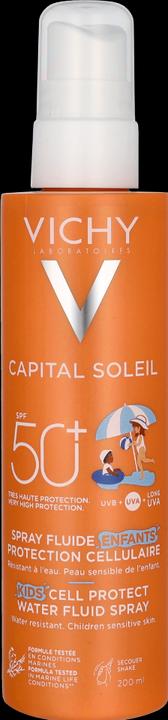 Actual product image Vichy Capital Soleil Kids Cell Protect Water Fluid Spray (Sun spray, SPF 50, 200 ml)