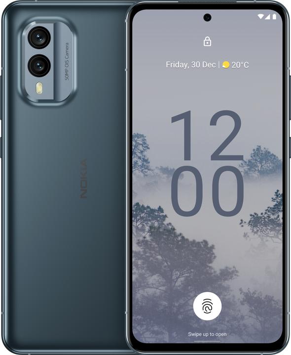 Nokia X30 (128 GB, Bewolkt Blauw, 6.43", Hybride dubbele SIM + eSIM, 50 Mpx, 5G)