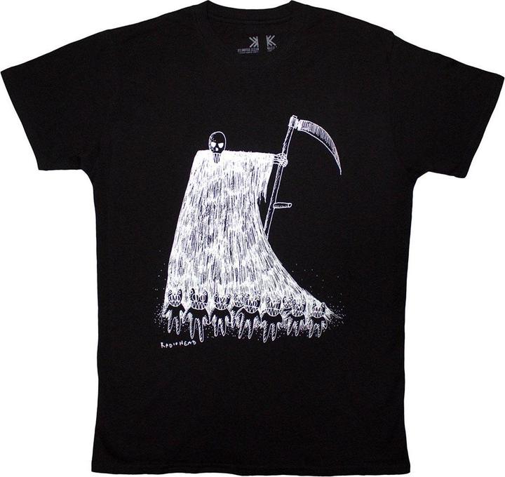 Actual product image Radiohead Unisex Adult Grim Reaper Organic T-Shirt (XXL)