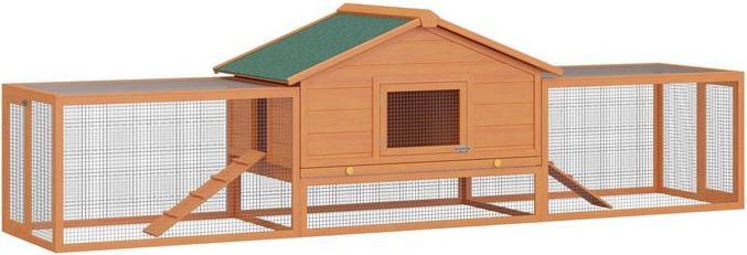 Swisshandel24 Kaninchenstall Kaninchenkäfig 100 x 68 x 59cm Kleintierstall mit Freigehege XXL