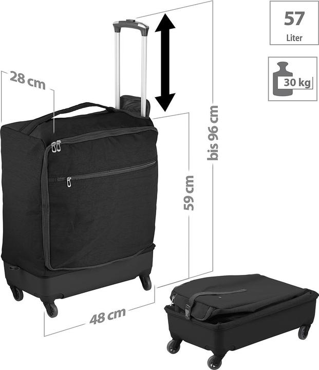 Produktbild Xcase Ultraleichter Reise-Trolley (57 l, M (50 - 90l))