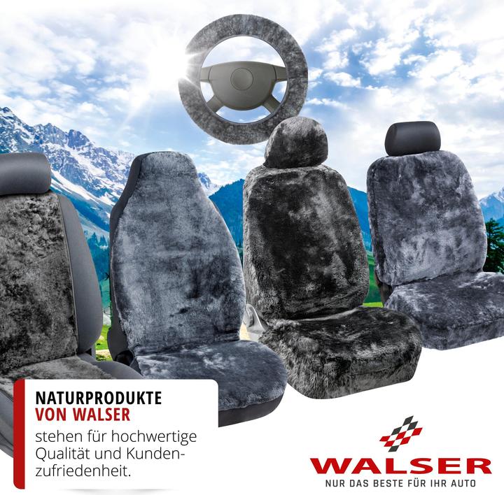 Image du produit Walser Housse de siège de voiture en peau d'agneau Maya, housse de siège de voiture simple, housse en peau