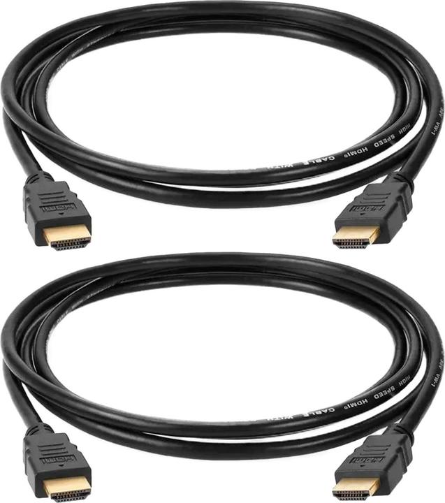 Immagine prodotto Makant Set di 2 cavi HDMI ad alta velocità, Ethernet, max. 10,2 GBit/s, tipo A, 8 PCM, L 1,0 m (1 m, HDMI)