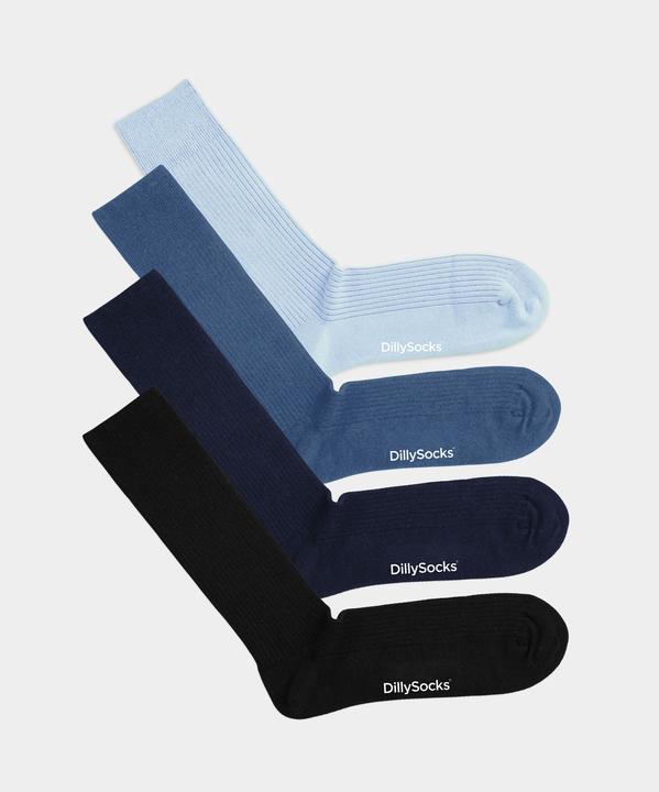 DillySocks Ribbed Just Blue