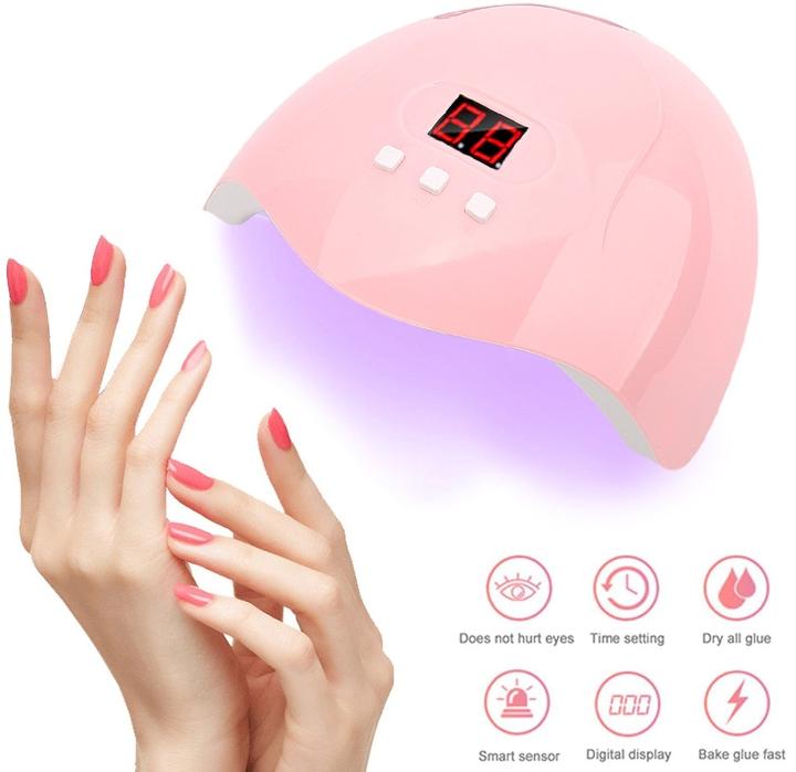 PhoneLook Tragbare LED-Lampe zum Trocknen von semi-permanentem Lack zu Hause (Rosa)
