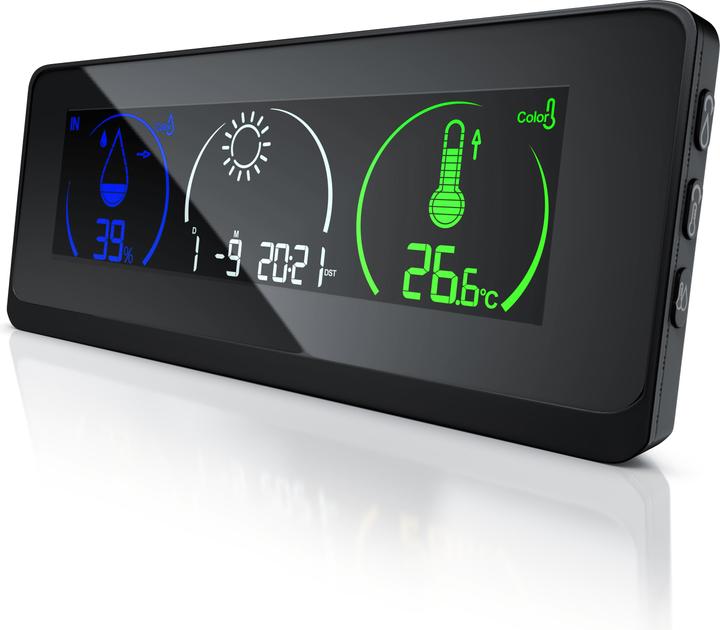 Actual product image Bearware Radio weather station with colour display and outdoor sensor - DCF radio clock - indoor and outdoor