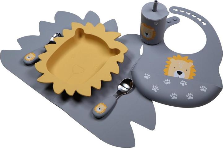 Image du produit Tryco Baby Silikonbecher mit Strohhalm Löwe