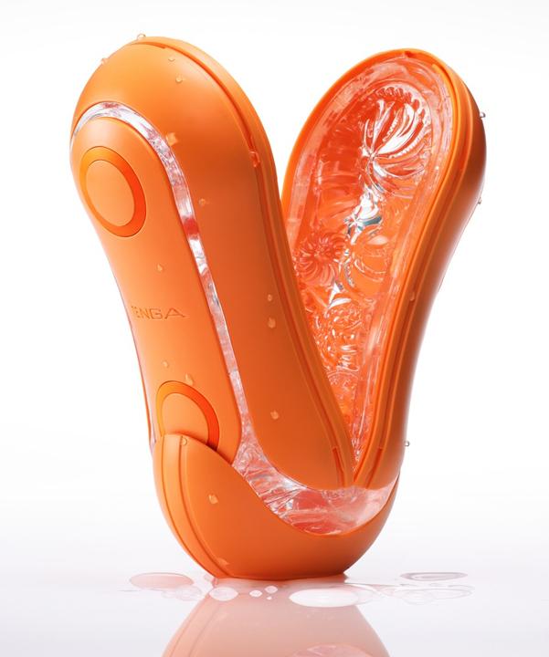 Actual product image Tenga Flip Orb Sunset Orange