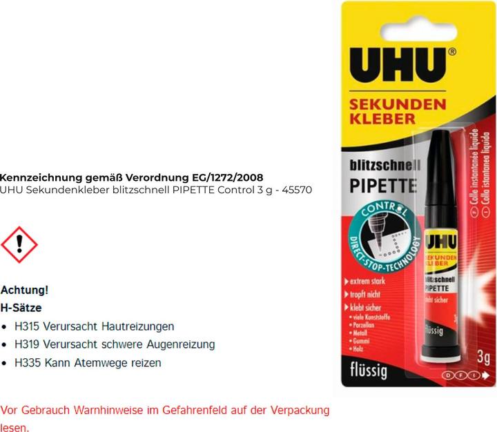 Actual product image UHU super power (3 g)